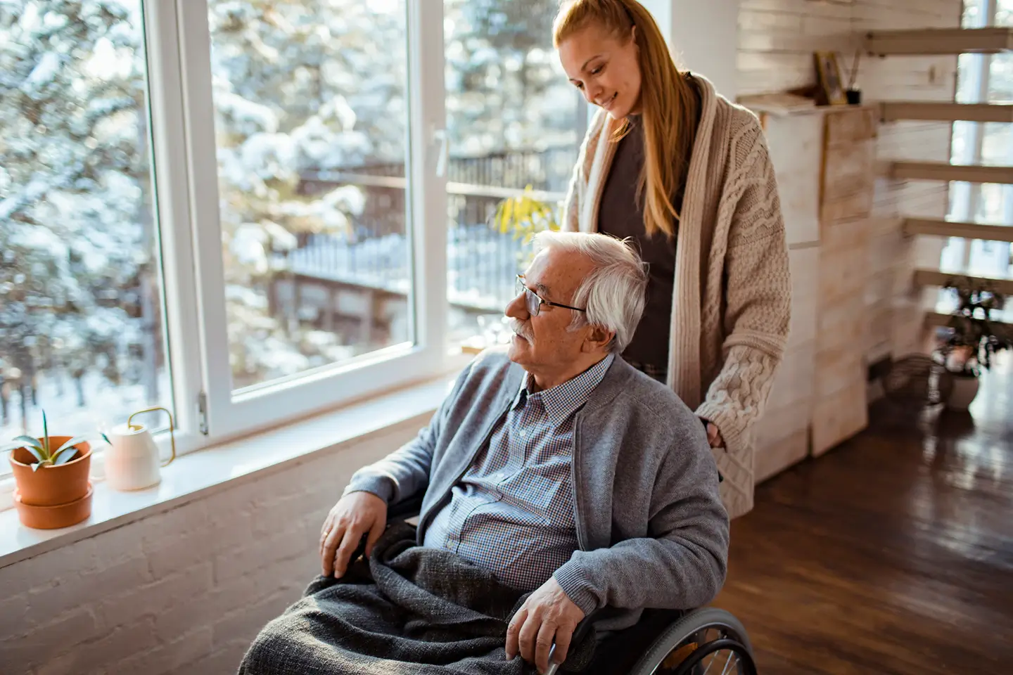 Recovery after hospital stay with caregiver support